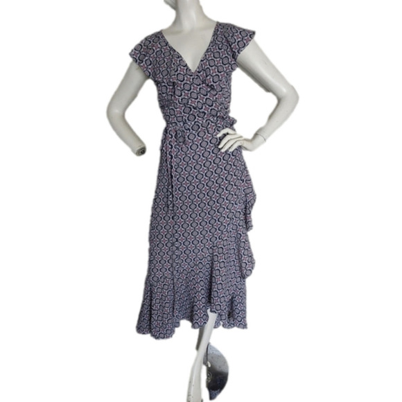 Max Studio Dresses & Skirts - Max STUDIO WOMEN'S WRAP RUFFLE DRESS SIZE LARGE